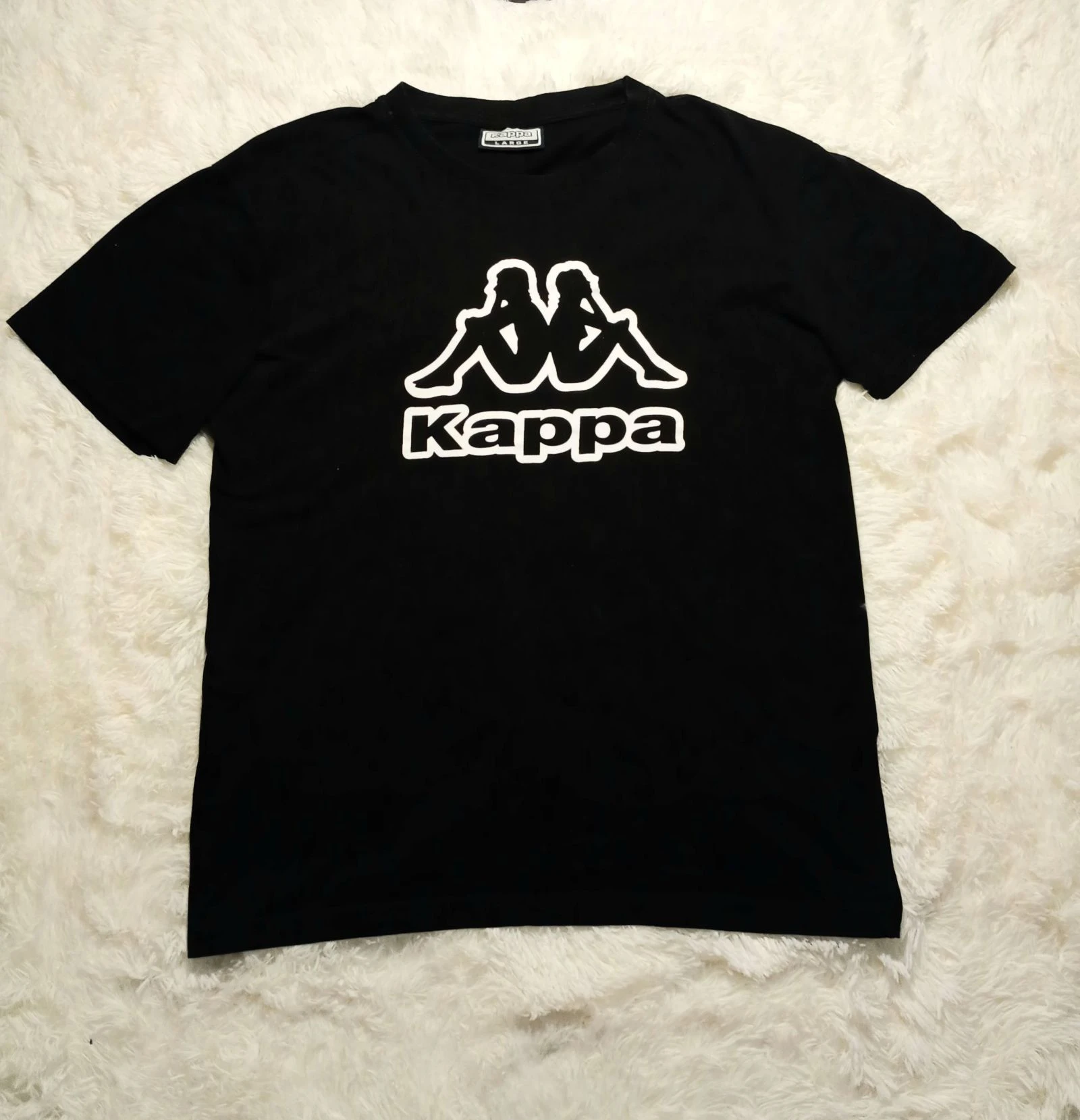 Vintage Kappa Logo T-Shirt Black | Size L